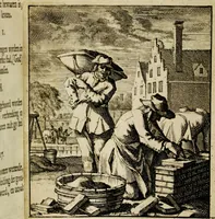 Picture 5 of 141 from Spiegel van het menselyk bedryf: vertoonende honderd verscheiden ambachten, konstig afgebeeld en met godlyke spreuken en stichtelyke verzen verryke (1730), leaf 19