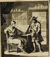 Picture 92 of 141 from Spiegel van het menselyk bedryf: vertoonende honderd verscheiden ambachten, konstig afgebeeld en met godlyke spreuken en stichtelyke verzen verryke (1730), leaf 193