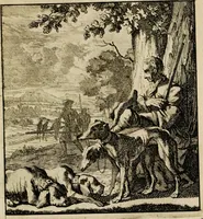 Picture 97 of 141 from Spiegel van het menselyk bedryf: vertoonende honderd verscheiden ambachten, konstig afgebeeld en met godlyke spreuken en stichtelyke verzen verryke (1730), leaf 203