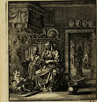 An illustration from Spiegel van het menselyk bedryf: vertoonende honderd verscheiden ambachten, konstig afgebeeld en met godlyke spreuken en stichtelyke verzen verryke (1730)