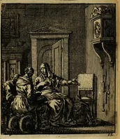 Picture 117 of 141 from Spiegel van het menselyk bedryf: vertoonende honderd verscheiden ambachten, konstig afgebeeld en met godlyke spreuken en stichtelyke verzen verryke (1730), leaf 294