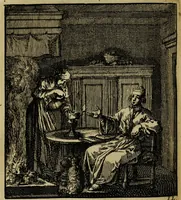 Picture 123 of 141 from Spiegel van het menselyk bedryf: vertoonende honderd verscheiden ambachten, konstig afgebeeld en met godlyke spreuken en stichtelyke verzen verryke (1730), leaf 320
