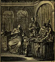 Picture 129 of 141 from Spiegel van het menselyk bedryf: vertoonende honderd verscheiden ambachten, konstig afgebeeld en met godlyke spreuken en stichtelyke verzen verryke (1730), leaf 344