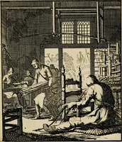 Picture 13 of 141 from Spiegel van het menselyk bedryf: vertoonende honderd verscheiden ambachten, konstig afgebeeld en met godlyke spreuken en stichtelyke verzen verryke (1730), leaf 35
