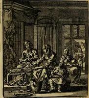 Picture 130 of 141 from Spiegel van het menselyk bedryf: vertoonende honderd verscheiden ambachten, konstig afgebeeld en met godlyke spreuken en stichtelyke verzen verryke (1730), leaf 356