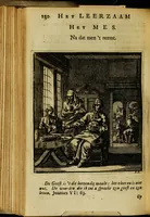 Picture 131 of 141 from Spiegel van het menselyk bedryf: vertoonende honderd verscheiden ambachten, konstig afgebeeld en met godlyke spreuken en stichtelyke verzen verryke (1730), leaf 360