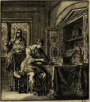 Picture 141 of 141 from Spiegel van het menselyk bedryf: vertoonende honderd verscheiden ambachten, konstig afgebeeld en met godlyke spreuken en stichtelyke verzen verryke (1730), leaf 406
