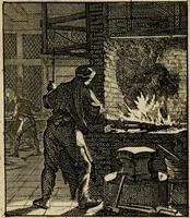 Picture 29 of 141 from Spiegel van het menselyk bedryf: vertoonende honderd verscheiden ambachten, konstig afgebeeld en met godlyke spreuken en stichtelyke verzen verryke (1730), leaf 67