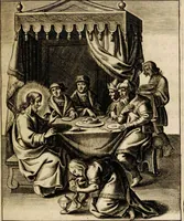 An illustration from Sacrum oratorium piarum imaginum immaculatae Mariae et animae creatae ac baptismo, poenitentia, et eucharistia innouatae [electronic resource]: ars noua bene viuendi et moriendi, sacris piarum imaginum emblematis figurata & illustrata (1634)