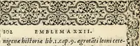 An illustration from Hadriani Iunii medici Emblemata, ad D. Arnoldum Cobelium [electronic resource]: eiusdem Aenigmatum libellus, ad D. Arnoldum Rosenbergum (1565)