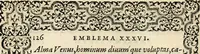 An illustration from Hadriani Iunii medici Emblemata, ad D. Arnoldum Cobelium [electronic resource]: eiusdem Aenigmatum libellus, ad D. Arnoldum Rosenbergum (1565)