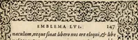 An illustration from Hadriani Iunii medici Emblemata, ad D. Arnoldum Cobelium [electronic resource]: eiusdem Aenigmatum libellus, ad D. Arnoldum Rosenbergum (1565)