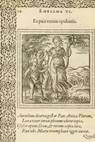 An illustration from Hadriani Iunii medici Emblemata, ad D. Arnoldum Cobelium [electronic resource]: eiusdem Aenigmatum libellus, ad D. Arnoldum Rosenbergum (1565)
