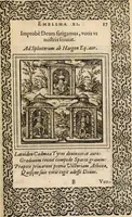 An illustration from Hadriani Iunii medici Emblemata, ad D. Arnoldum Cobelium [electronic resource]: eiusdem Aenigmatum libellus, ad D. Arnoldum Rosenbergum (1565)
