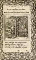 An illustration from Hadriani Iunii medici Emblemata, ad D. Arnoldum Cobelium [electronic resource]: eiusdem Aenigmatum libellus, ad D. Arnoldum Rosenbergum (1565)