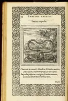 An illustration from Hadriani Iunii medici Emblemata, ad D. Arnoldum Cobelium [electronic resource]: eiusdem Aenigmatum libellus, ad D. Arnoldum Rosenbergum (1565)