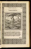 An illustration from Hadriani Iunii medici Emblemata, ad D. Arnoldum Cobelium [electronic resource]: eiusdem Aenigmatum libellus, ad D. Arnoldum Rosenbergum (1565)