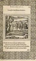 An illustration from Hadriani Iunii medici Emblemata, ad D. Arnoldum Cobelium [electronic resource]: eiusdem Aenigmatum libellus, ad D. Arnoldum Rosenbergum (1565)