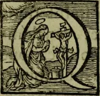 An illustration from Thesaurus precum et exercitiorum spiritualium: in vsum pr[a]esertim Sodalitatis Partheniae (1609)