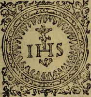 An illustration from Thesaurus precum et exercitiorum spiritualium: in vsum pr[a]esertim Sodalitatis Partheniae (1609)
