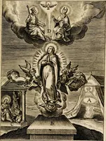 Picture 130 of 144 from Paradisus sponsi et sponsae in quo messis myrrhae et aromatum ex instrumentis ac mysterijs passionis Christi colligenda, vt ei commoriamur : et, Pancarpium Marianum, septemplici titulorum serie distinctum, vt in B. Virginis odorem curramus, et Christus formetur in nobis (1618), leaf 615