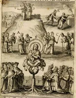 An illustration from Paradisus sponsi et sponsae: in quo messis myrrhae et aromatum ex instrumentis ac mysterijs passionis Christi colligenda, vt ei commoriamur : et, Pancarpium Marianum, septemplici titulorum serie distinctum, vt in B. Virginis odorem curramus, et Christus formetur in nobis (1618)