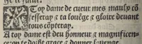 An illustration from Icy commence le psaultier de la tressacree Vierge Marie mere de Jesu Crist saulveur de tout lhumain lignage compose par le docteur seraphicque Monseigneur sainct Bonaventure evesque dalbanie et cardinal de Rome lequel a este nouvellement translate de latin en françoys a lhonneur et louenge dicelle tres digne Vierge. (1509)
