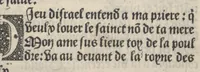 An illustration from Icy commence le psaultier de la tressacree Vierge Marie mere de Jesu Crist saulveur de tout lhumain lignage compose par le docteur seraphicque Monseigneur sainct Bonaventure evesque dalbanie et cardinal de Rome lequel a este nouvellement translate de latin en françoys a lhonneur et louenge dicelle tres digne Vierge. (1509)