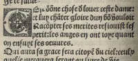 An illustration from Icy commence le psaultier de la tressacree Vierge Marie mere de Jesu Crist saulveur de tout lhumain lignage compose par le docteur seraphicque Monseigneur sainct Bonaventure evesque dalbanie et cardinal de Rome lequel a este nouvellement translate de latin en françoys a lhonneur et louenge dicelle tres digne Vierge. (1509)