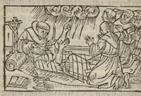 Picture 20 of 43 from Le mirouer du regime et gouvernement du corps & de lame : compose par le saige Caton senateur romain : auquel est comprins deux cens & ung commandement : soubz lesquelz sont comprinses plusieurs exemples aornees de plusieurs figures. (1543), leaf 109