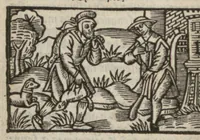 Picture 25 of 43 from Le mirouer du regime et gouvernement du corps & de lame : compose par le saige Caton senateur romain : auquel est comprins deux cens & ung commandement : soubz lesquelz sont comprinses plusieurs exemples aornees de plusieurs figures. (1543), leaf 133