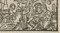Picture 29 of 43 from Le mirouer du regime et gouvernement du corps & de lame : compose par le saige Caton senateur romain : auquel est comprins deux cens & ung commandement : soubz lesquelz sont comprinses plusieurs exemples aornees de plusieurs figures. (1543), leaf 168