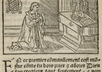 Picture 1 of 43 from Le mirouer du regime et gouvernement du corps & de lame : compose par le saige Caton senateur romain : auquel est comprins deux cens & ung commandement : soubz lesquelz sont comprinses plusieurs exemples aornees de plusieurs figures. (1543), leaf 18