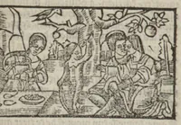 Picture 41 of 43 from Le mirouer du regime et gouvernement du corps & de lame : compose par le saige Caton senateur romain : auquel est comprins deux cens & ung commandement : soubz lesquelz sont comprinses plusieurs exemples aornees de plusieurs figures. (1543), leaf 234