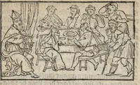 Picture 9 of 43 from Le mirouer du regime et gouvernement du corps & de lame : compose par le saige Caton senateur romain : auquel est comprins deux cens & ung commandement : soubz lesquelz sont comprinses plusieurs exemples aornees de plusieurs figures. (1543), leaf 60