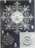 An illustration from A. Auberlet: Stone carving, Wood, Marble Interior and Exterior Stone and Cardboard-Plaster for Artistic Ornamentation, such as Castles, Churches, Hotels, Houses, Public Monuments. Projects, Models and Drawings of all styles. Export to France and Abroad. (1890)