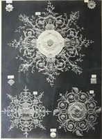 An illustration from A. Auberlet: Stone carving, Wood, Marble Interior and Exterior Stone and Cardboard-Plaster for Artistic Ornamentation, such as Castles, Churches, Hotels, Houses, Public Monuments. Projects, Models and Drawings of all styles. Export to France and Abroad. (1890)