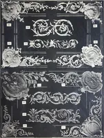 An illustration from A. Auberlet: Stone carving, Wood, Marble Interior and Exterior Stone and Cardboard-Plaster for Artistic Ornamentation, such as Castles, Churches, Hotels, Houses, Public Monuments. Projects, Models and Drawings of all styles. Export to France and Abroad. (1890)