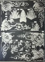 An illustration from A. Auberlet: Stone carving, Wood, Marble Interior and Exterior Stone and Cardboard-Plaster for Artistic Ornamentation, such as Castles, Churches, Hotels, Houses, Public Monuments. Projects, Models and Drawings of all styles. Export to France and Abroad. (1890)