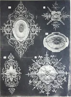An illustration from A. Auberlet: Stone carving, Wood, Marble Interior and Exterior Stone and Cardboard-Plaster for Artistic Ornamentation, such as Castles, Churches, Hotels, Houses, Public Monuments. Projects, Models and Drawings of all styles. Export to France and Abroad. (1890)