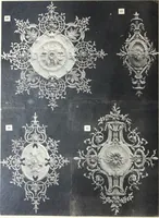 An illustration from A. Auberlet: Stone carving, Wood, Marble Interior and Exterior Stone and Cardboard-Plaster for Artistic Ornamentation, such as Castles, Churches, Hotels, Houses, Public Monuments. Projects, Models and Drawings of all styles. Export to France and Abroad. (1890)