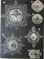 An illustration from A. Auberlet: Stone carving, Wood, Marble Interior and Exterior Stone and Cardboard-Plaster for Artistic Ornamentation, such as Castles, Churches, Hotels, Houses, Public Monuments. Projects, Models and Drawings of all styles. Export to France and Abroad. (1890)