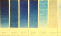 An illustration from A descriptive handbook of modern water colour pigments illustrated with seventy-two colour washes skilfully gradated by hand on Whatman's drawing paper : with an introductory essay on the recent water-colour controversy. (1887)