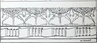 An illustration from A few suggestions for ornamental decoration : a collection of designs & colour schemes for painters' and decorators' work / compiled by F. Scott Mitchell. (1908)