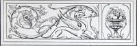 An illustration from A few suggestions for ornamental decoration : a collection of designs & colour schemes for painters' and decorators' work / compiled by F. Scott Mitchell. (1908)