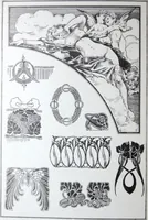 An illustration from A few suggestions for ornamental decoration : a collection of designs & colour schemes for painters' and decorators' work / compiled by F. Scott Mitchell. (1908)