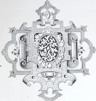 An illustration from A few suggestions for ornamental decoration : a collection of designs & colour schemes for painters' and decorators' work / compiled by F. Scott Mitchell. (1908)