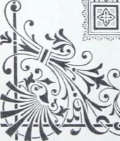 An illustration from A few suggestions for ornamental decoration : a collection of designs & colour schemes for painters' and decorators' work / compiled by F. Scott Mitchell. (1908)