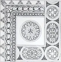 An illustration from A few suggestions for ornamental decoration : a collection of designs & colour schemes for painters' and decorators' work / compiled by F. Scott Mitchell. (1908)