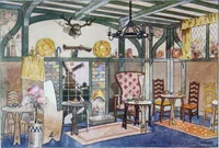 Picture 101 of 133 from A few suggestions for ornamental decoration : a collection of designs & colour schemes for painters' and decorators' work / compiled by F. Scott Mitchell. (1908), leaf 88